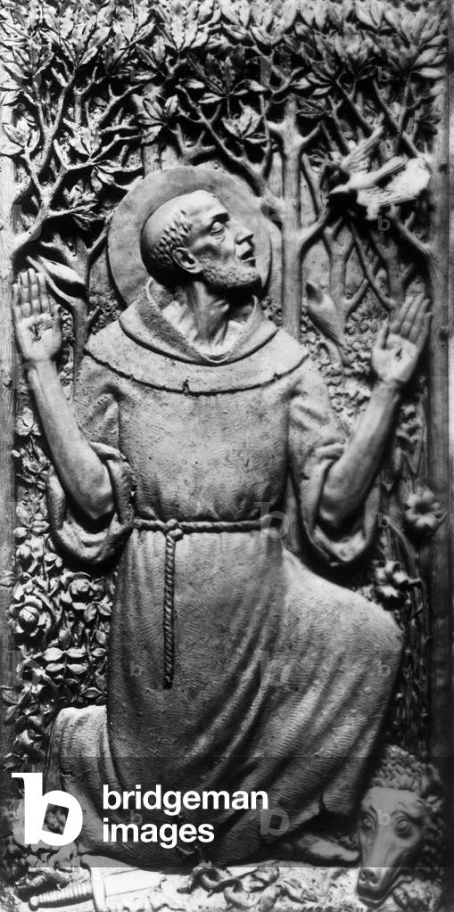 Francis of Assisi (b/w photo)