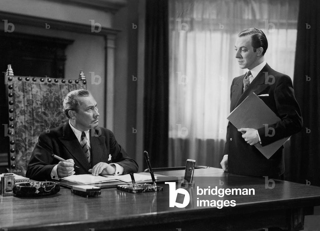 Paul Wegener and Erich Fiedler in 'Der Mann mit der Pranke', 1935 (b/w photo)