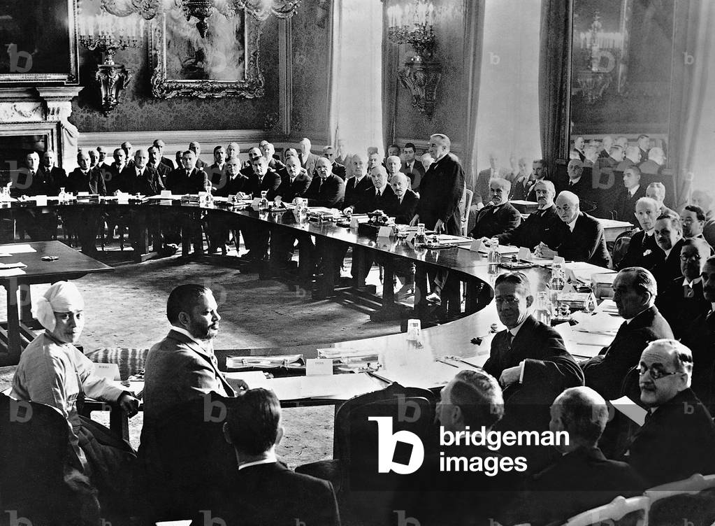 Stanley Baldwin at an Empire Conference, 1937 (b/w photo)