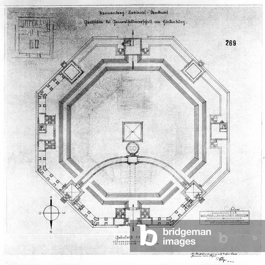 Plan for the reconstruction of the Tannenberg Memorial