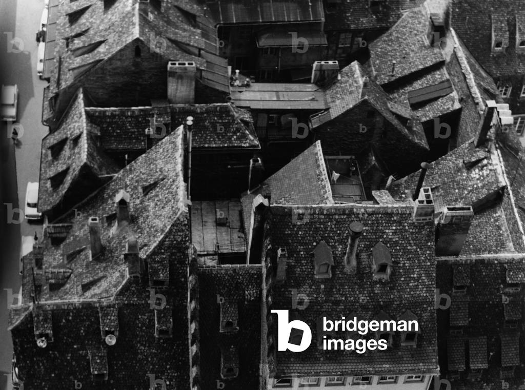 Houses in Strasbourg (b/w photo)