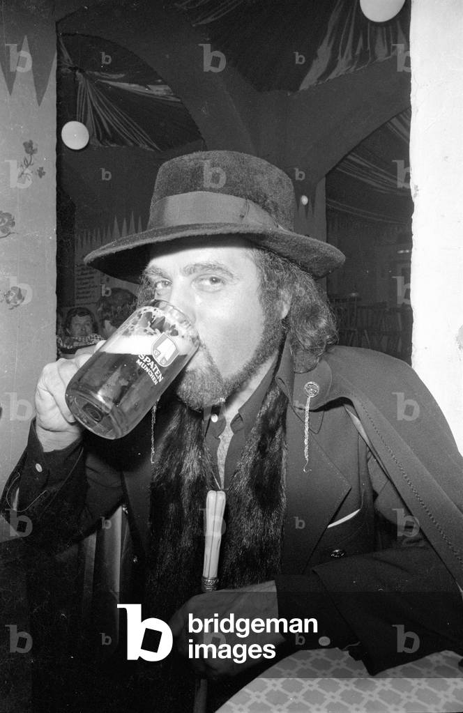 Werner Schroeter at the Soiree der Stars in Munich, 1974 (b/w photo)