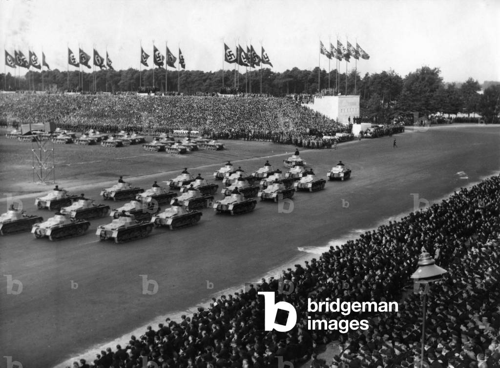 Panzer I on the Day of the Wehrmacht in Nuremberg, 1936 (b/w photo)