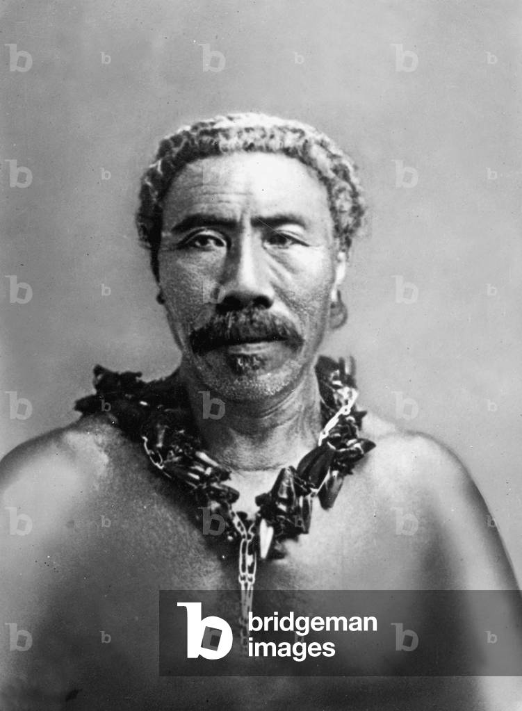 Chieftain Tamasese from Samoa, approx. 1900 (b/w photo)