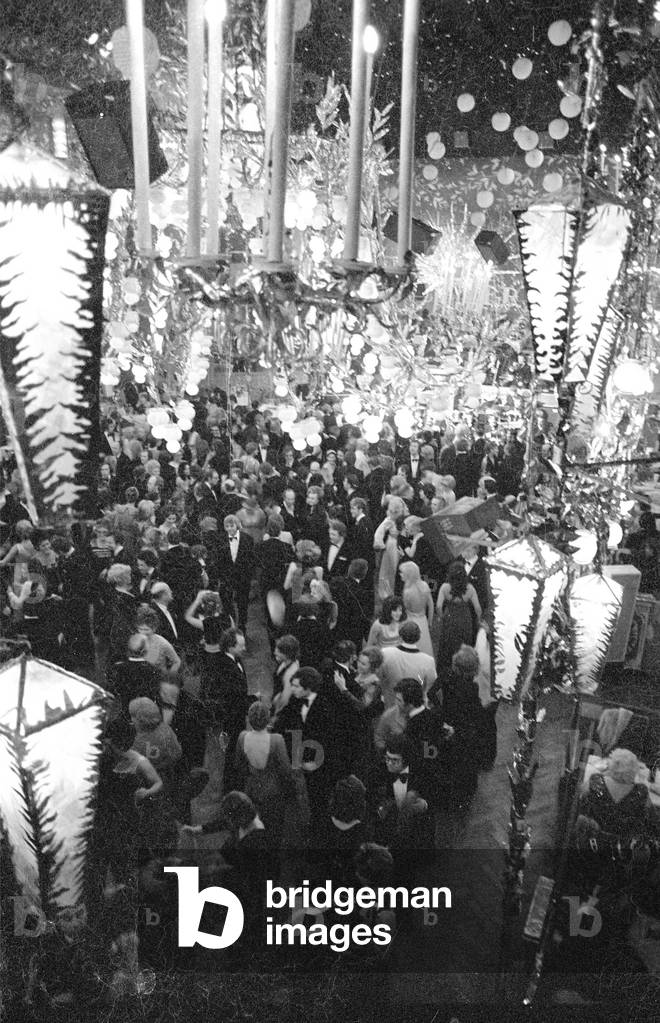Soiree der Stars in Munich, 1974 (b/w photo)