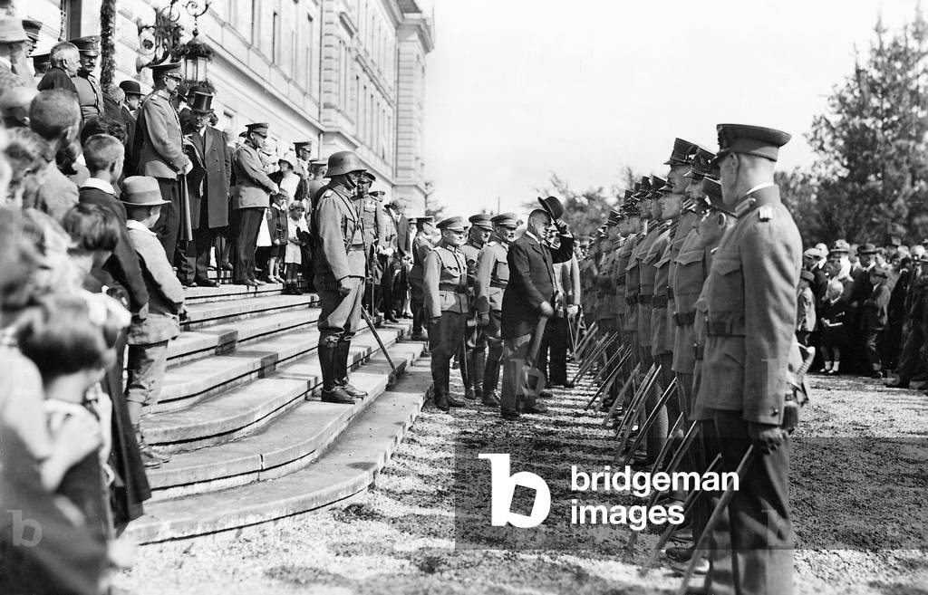 Carl Vaugoin with the Austrian army (b/w photo)