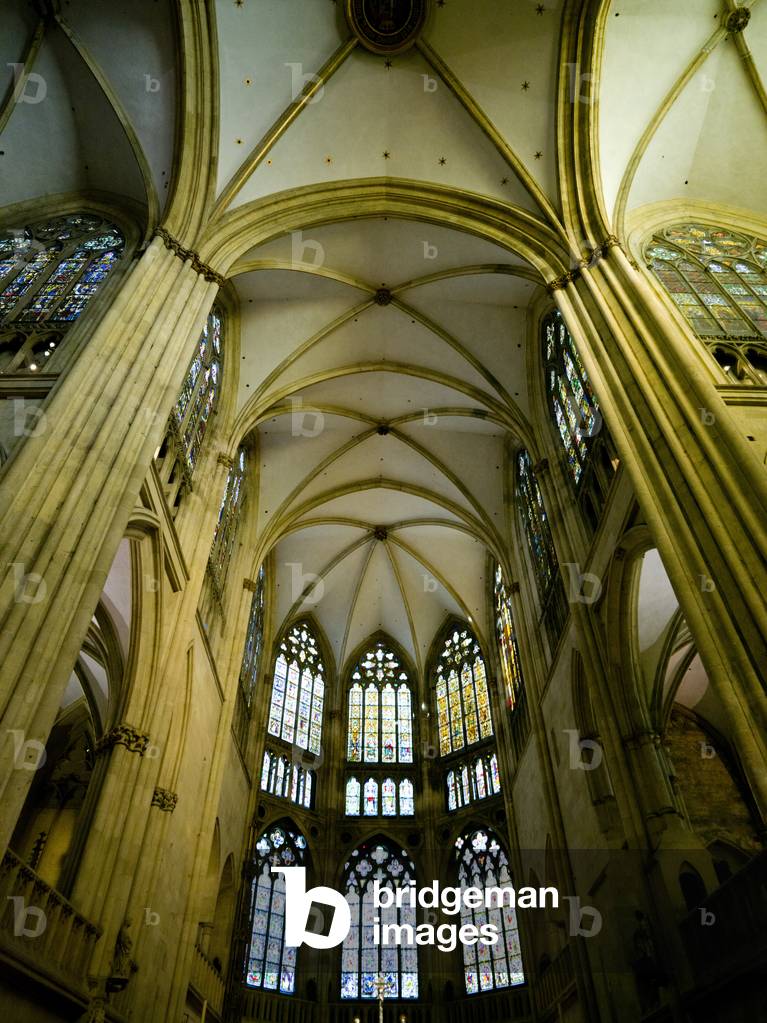 Cross ribbed vaulting in the nave of St Peter's Cathedral, Regensburg, 16th century, 2013 (photo)
