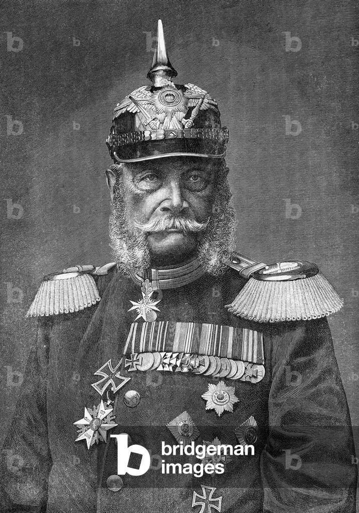 Emperor Wilhelm I, 1886 (b/w photo)