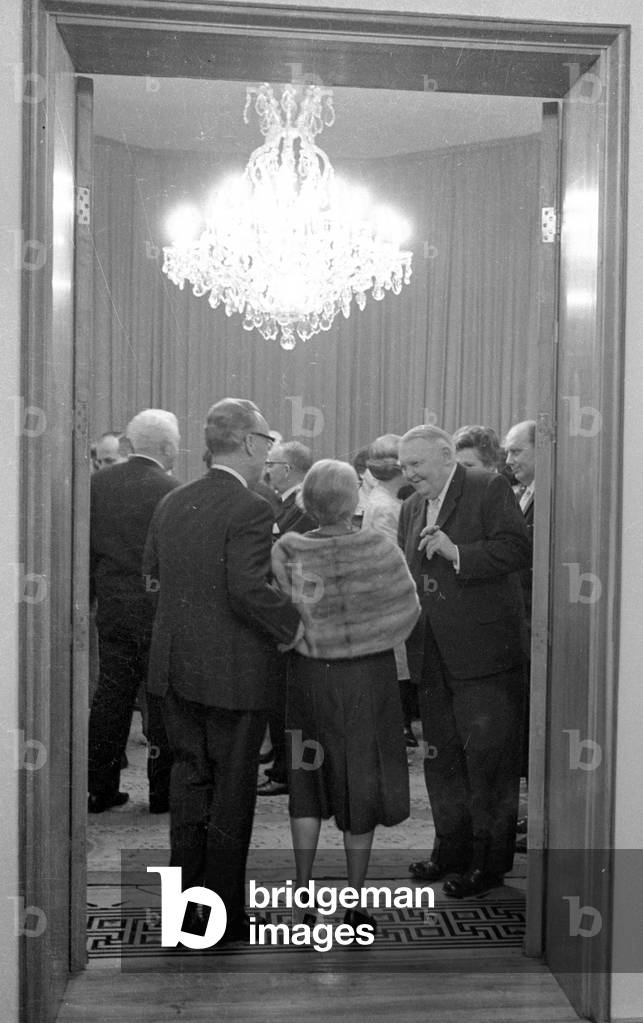 Ludwig Erhard in Bonn, 1964 (b/w photo)