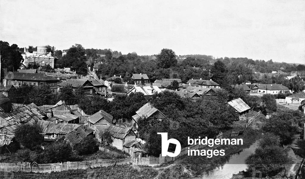 View of Mogilev in Belarus, 1918 (b/w photo)