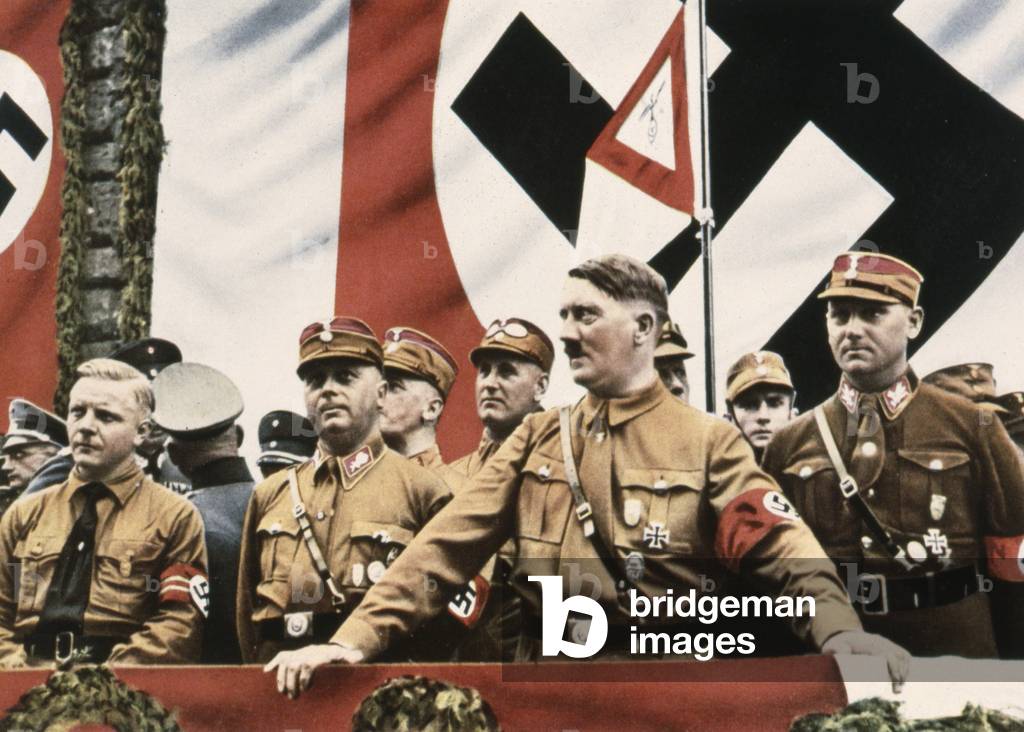 Adolf Hitler during the SA march in Dortmund, 1933 (photo)