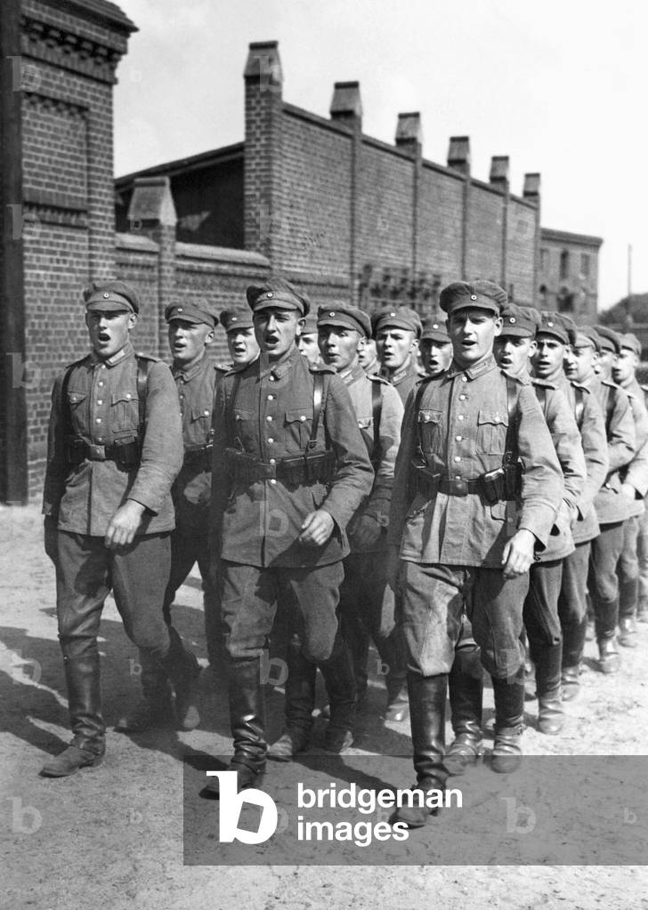 National Defense recruits, 1934 (b/w photo)