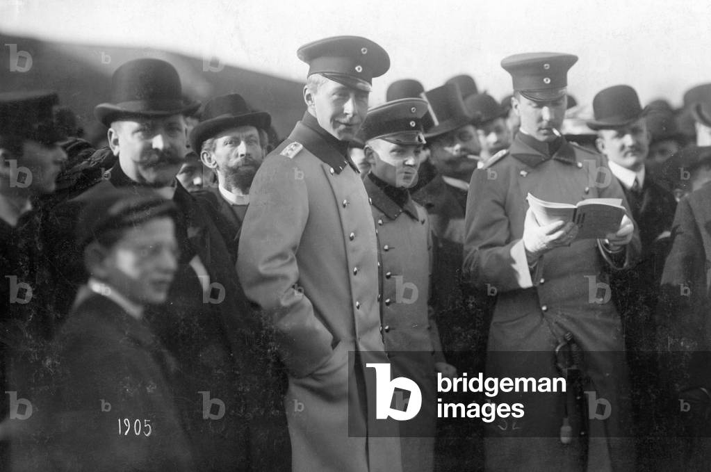 Crown Prince Wilhelm at the Concours hippique of the Hamburg Polo Club, 1905