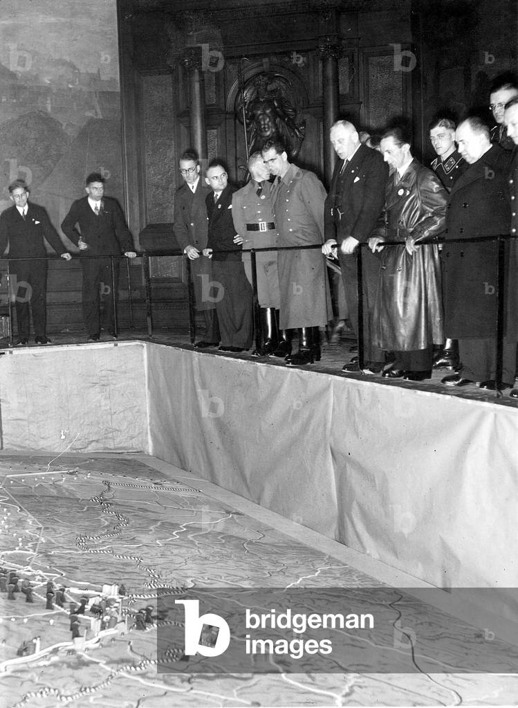Rudolf Hess and Joseph Goebbels, 1935 (b/w photo)