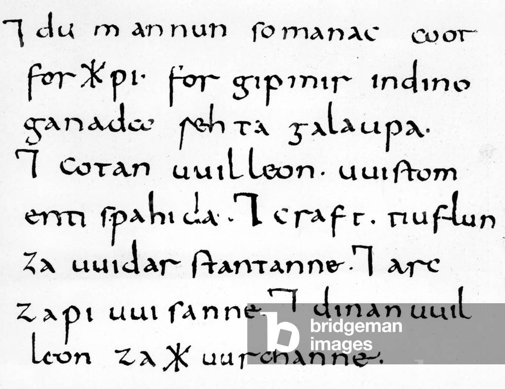 Merseburg Incantations (b/w photo)