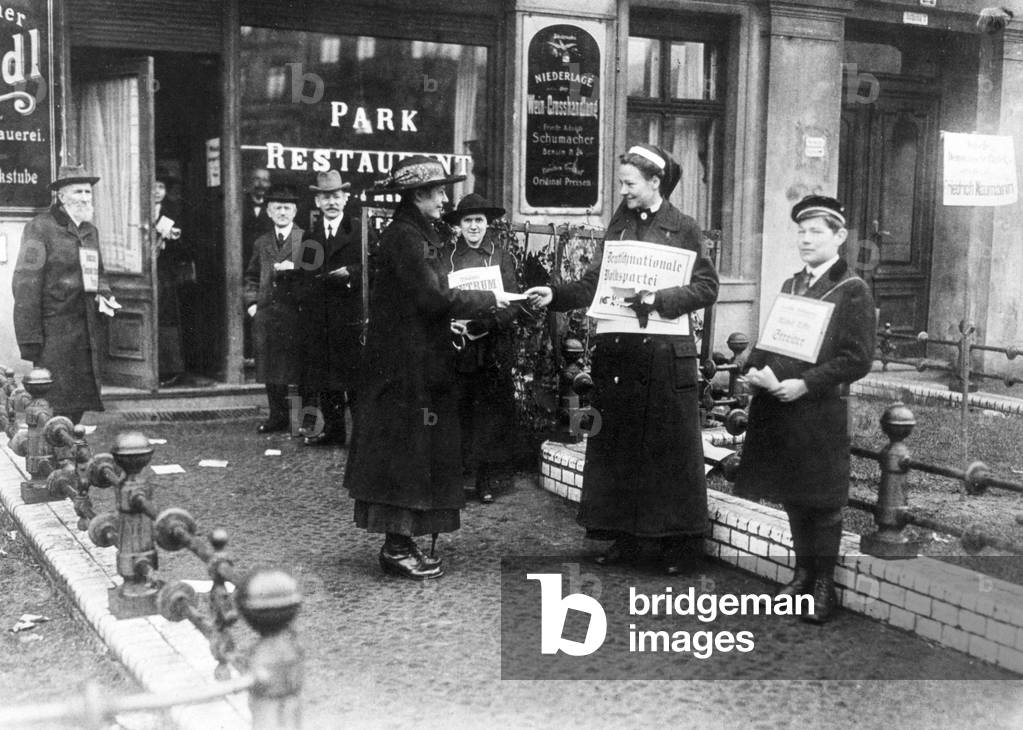Red Cross nurse as an election assistant, 1919