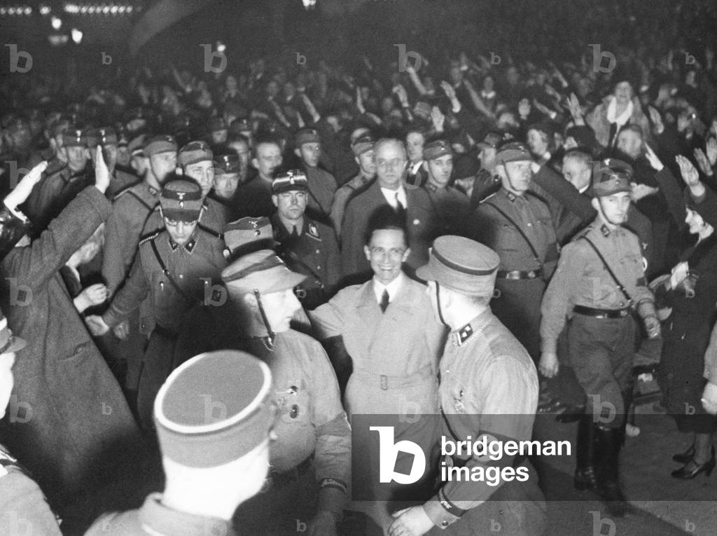 Joseph Goebbels in the Sportpalast in Berlin, 1934