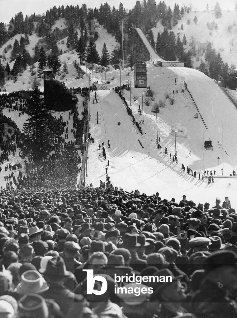 Olympic winter games in Garmisch-Partenkirchen, 1936 (b/w photo)