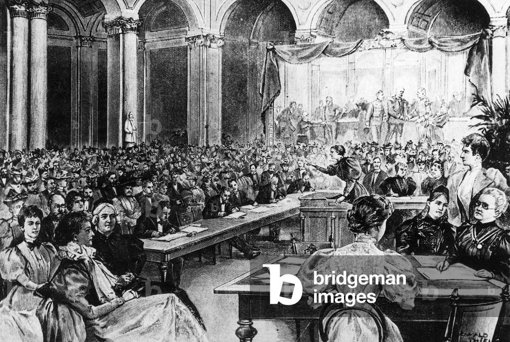 International Congress on Frauenbestrebungen (Women's aspirations), 1896 (b/w photo)