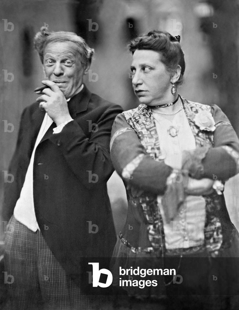 Max Pallenberg and Gisela Werbezirk in 'Der Rabenvater', 1920 (b/w photo)