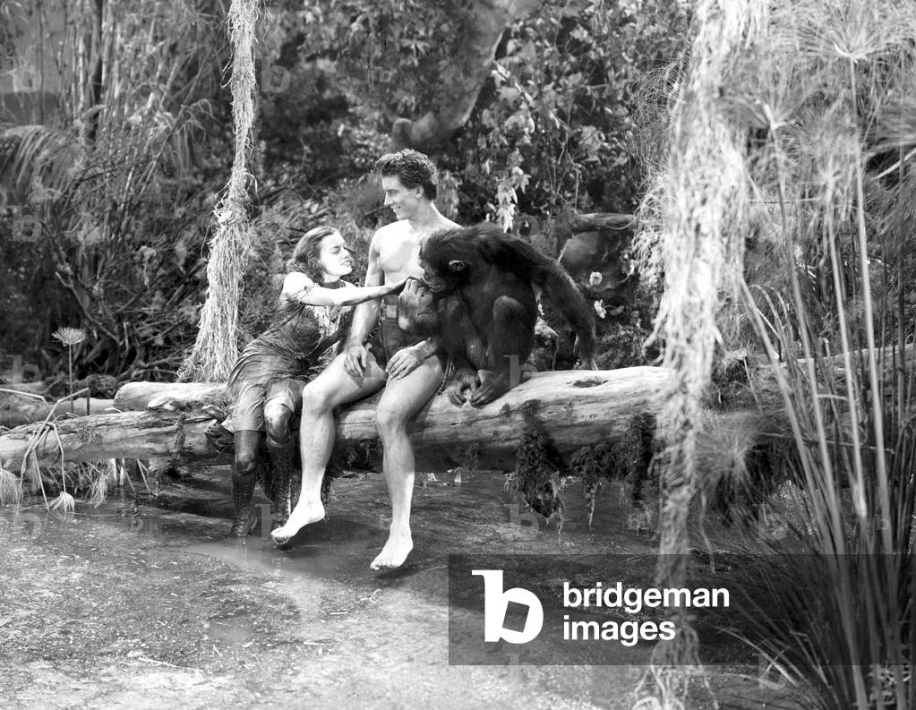 Glenn Morris and Eleanor Holm in 'Tarzan's Revenge', 1938 (b/w photo)