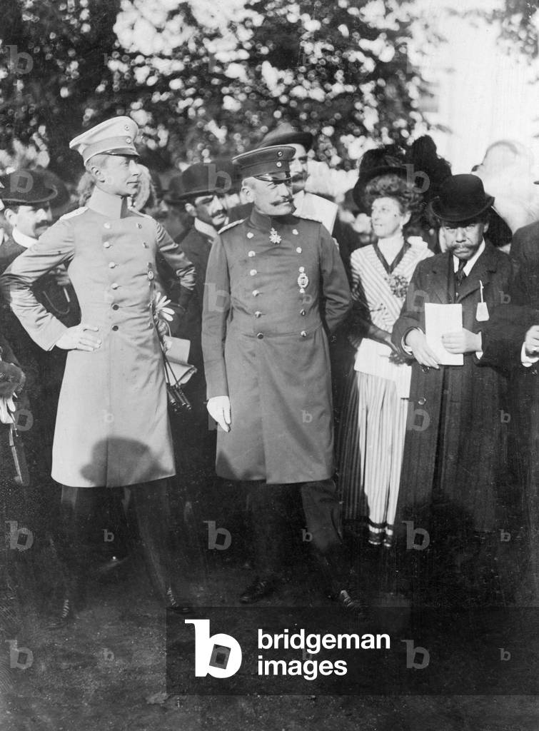 Crown Prince Wilhelm of Prussia at a horse race, 1907