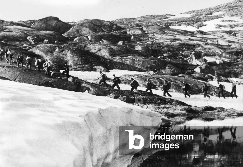 Battles of Narvik, 1940 (b/w photo)