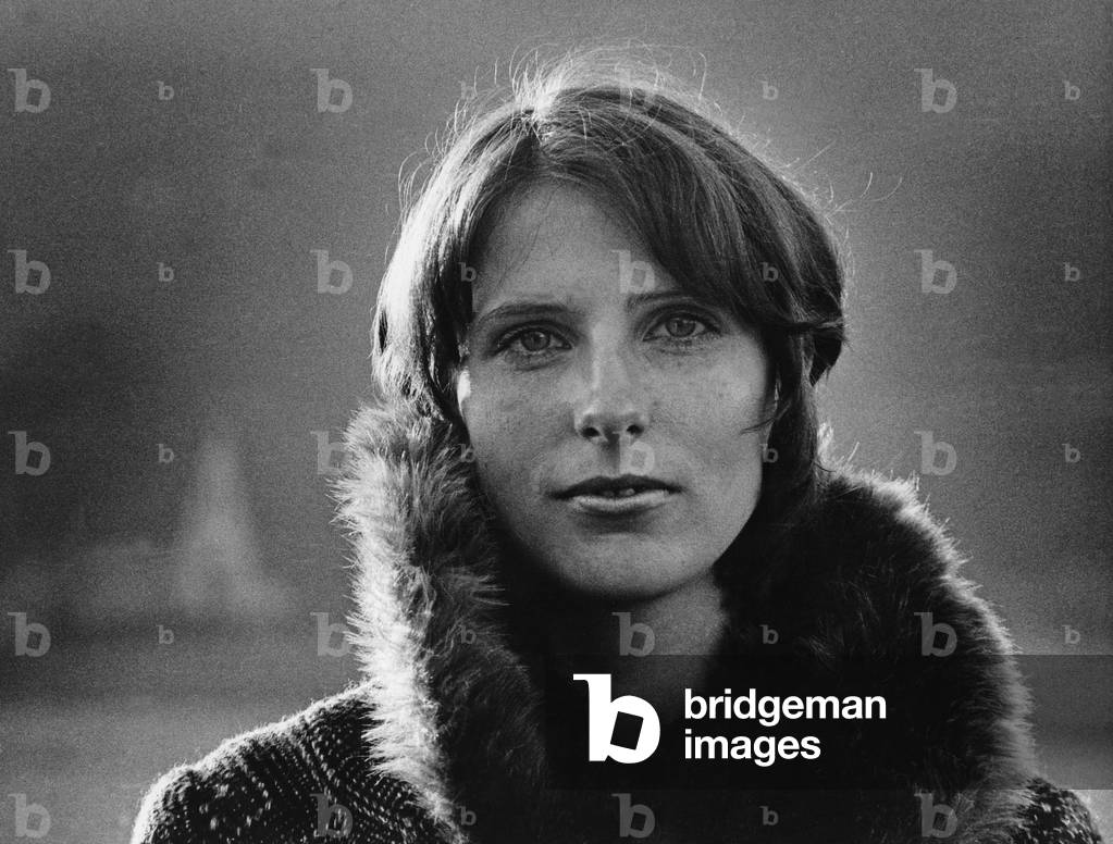 Portrait of a girl, 1970-99 (b/w photo)