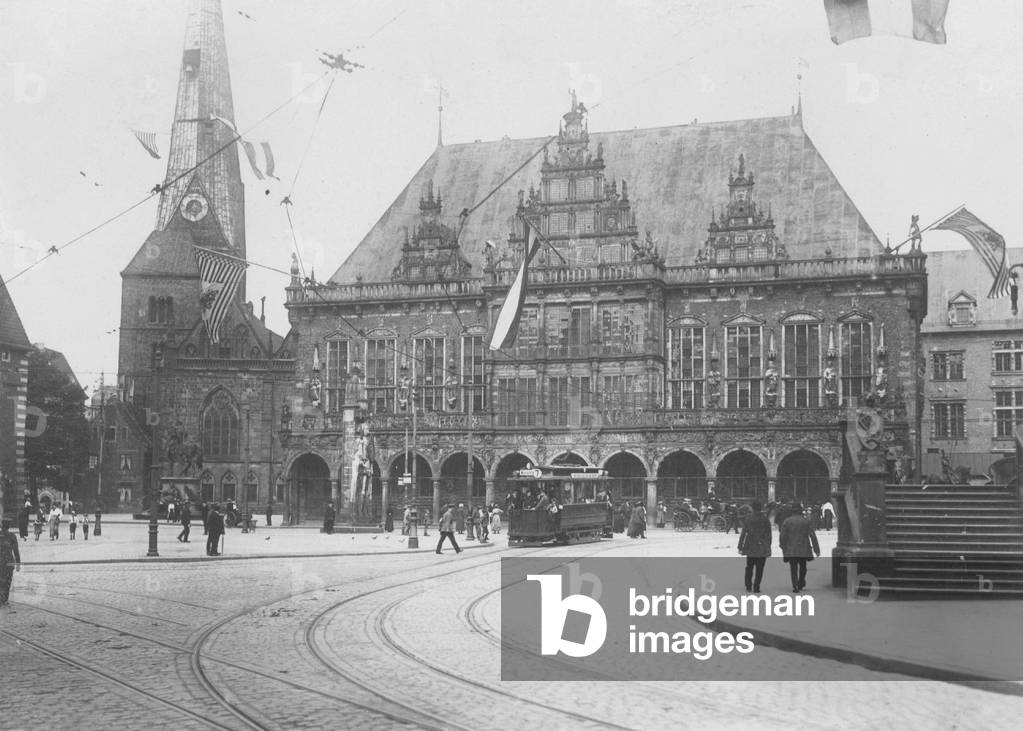 Bremen City Hall, 1916 (b/w photo)
