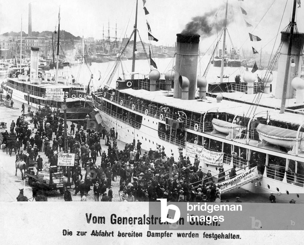 Captured steamer in Stettin, 1919