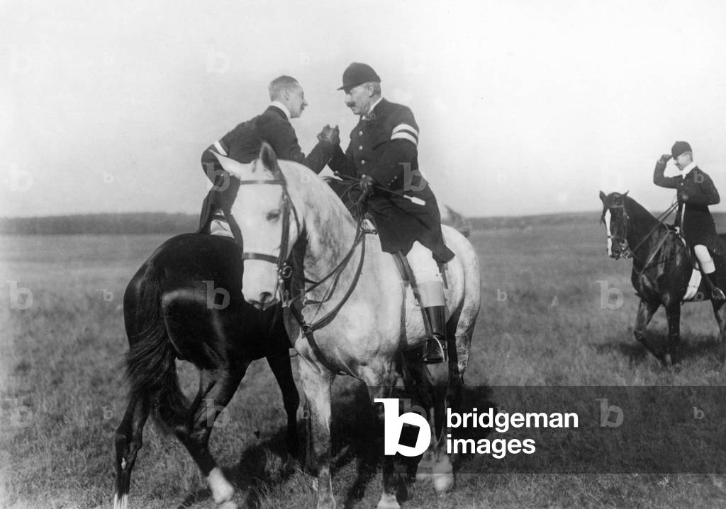 Crown Prince Wilhelm of Prussia and Emperor Wilhelm II on the hunt, 1920