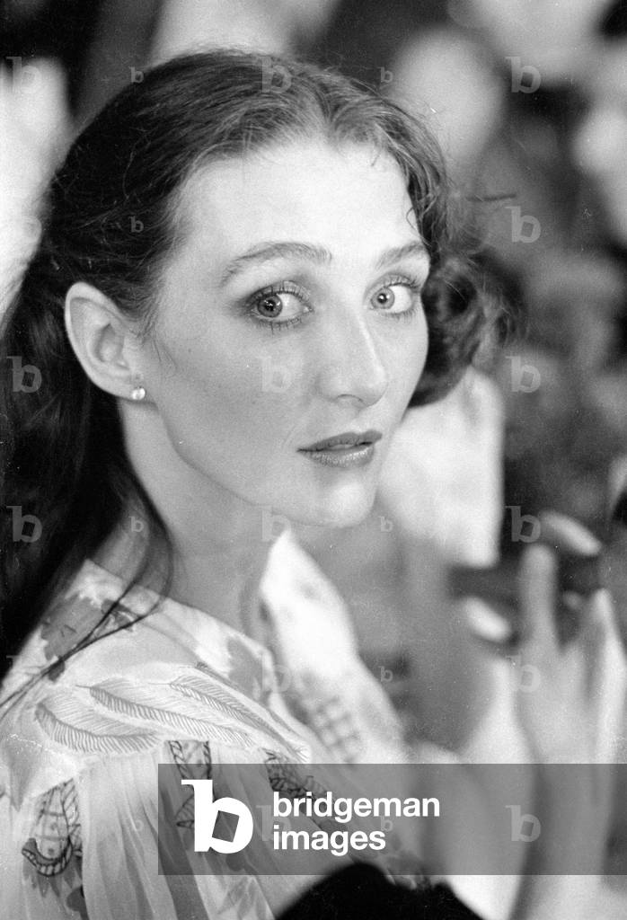 Christine Kaufmann at the German Film Ball in Munich, 1974 (b/w photo)