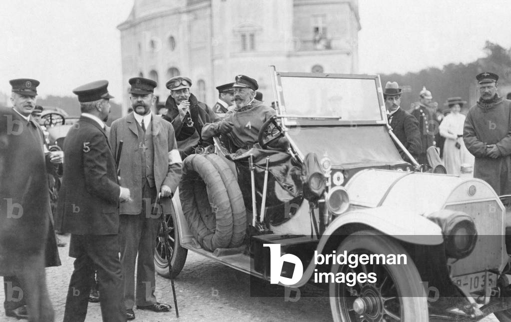 Henry of Prussia during the Prinz-Heinrich-Fahrt, 1910 (b/w photo)