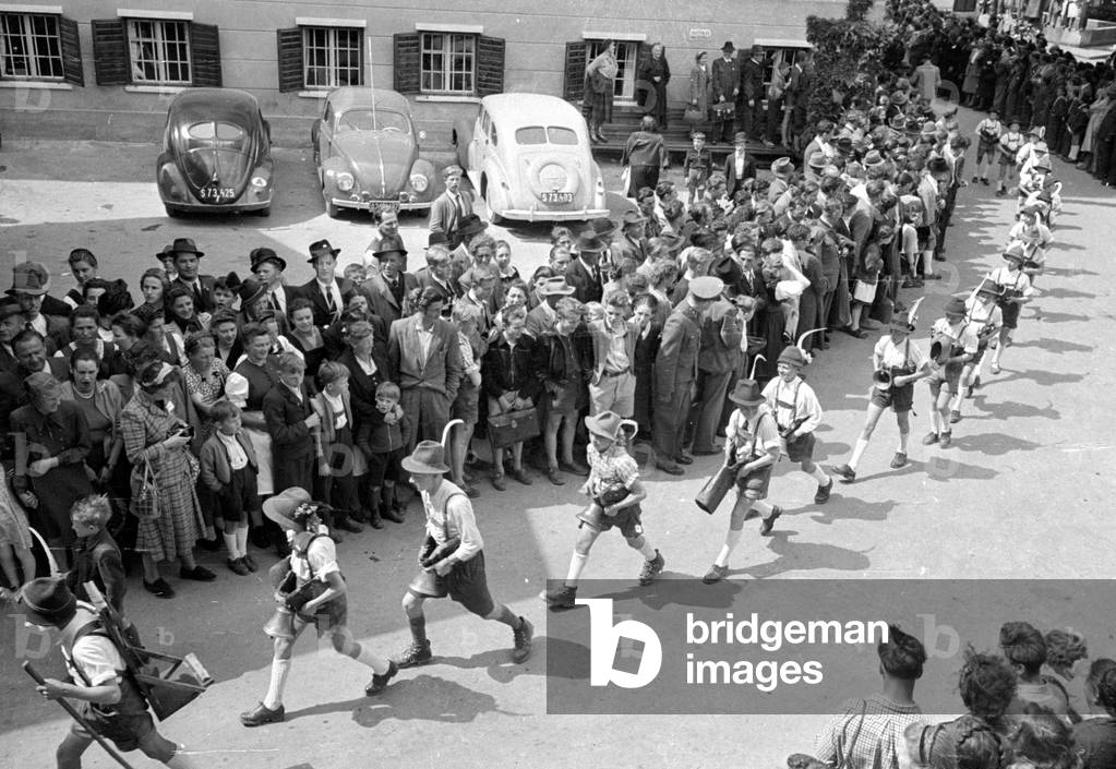 The Gauder Fest in Zell am Ziller, 1952 (b/w photo)