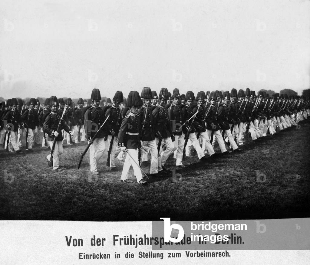 Spring parade in Berlin, 1913 (b/w photo)