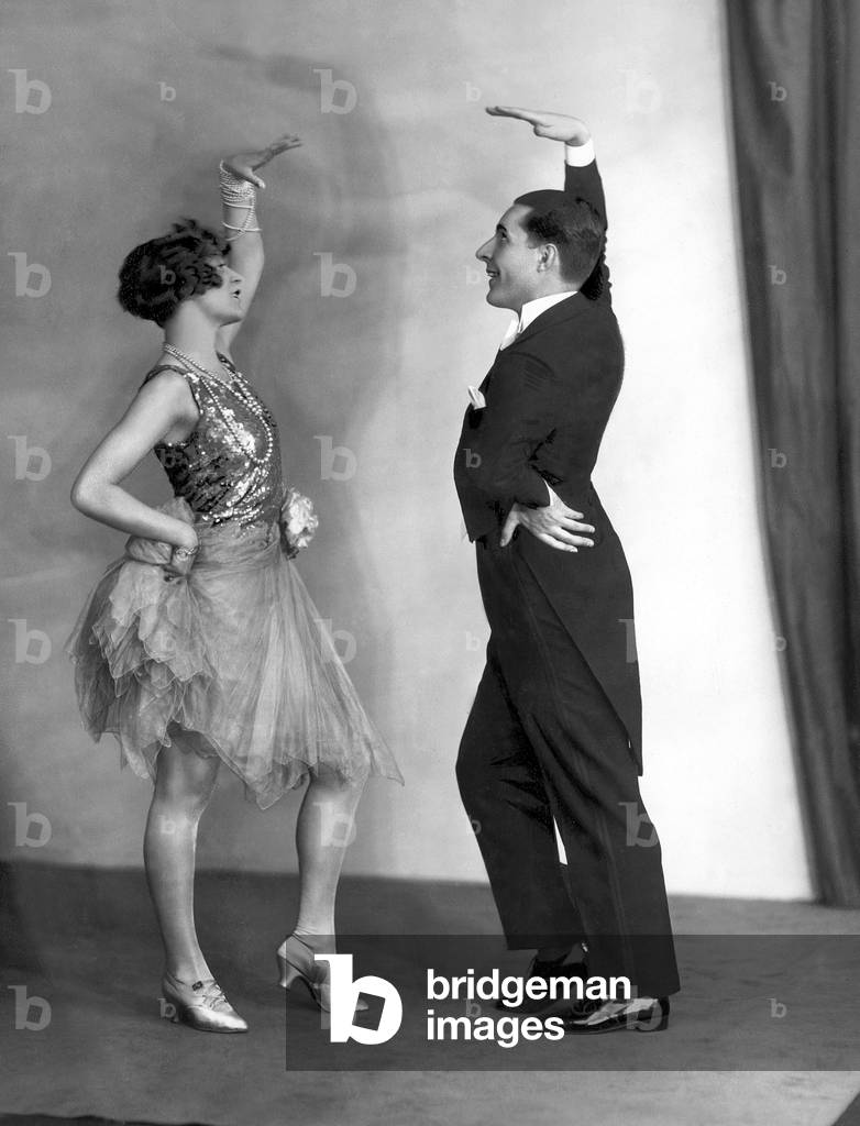 Dancers perform the Black Bottom, 1926 (b/w photo)