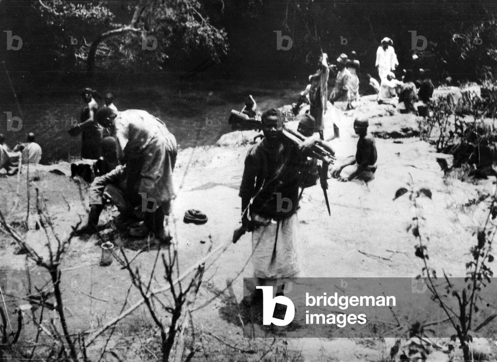 Protection force in German East Africa during World War I (b/w photo)
