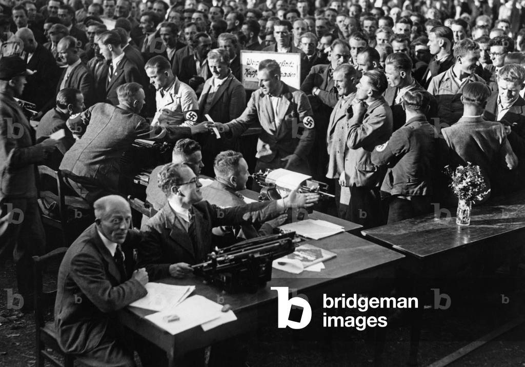 Registration office for the Sudeten German Freikorps, 1938