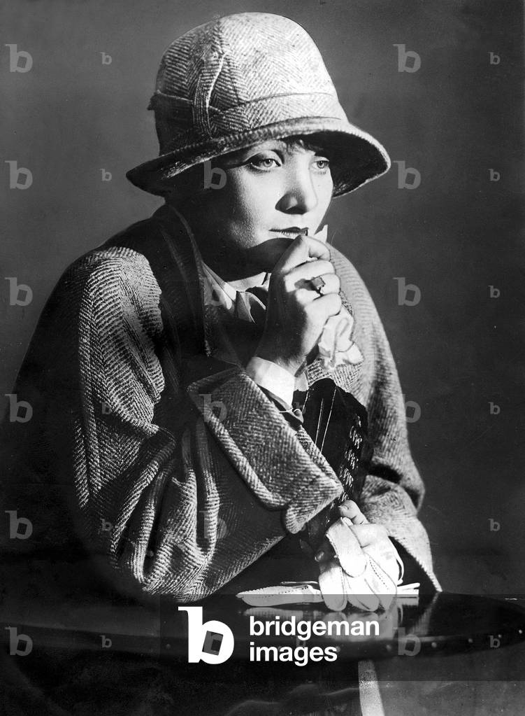 Portrait of Marlene Dietrich from a film scene (1933) (b/w photo)
