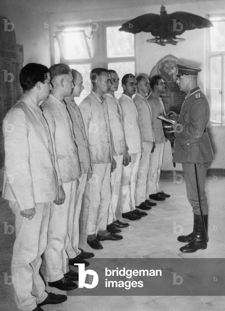 Recruits of the 67th Infantry Regiment in Berlin-Spandau, 1935 (b/w photo)