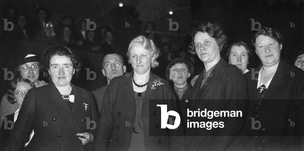 NS women's organization in the Sports Palace (b/w photo)