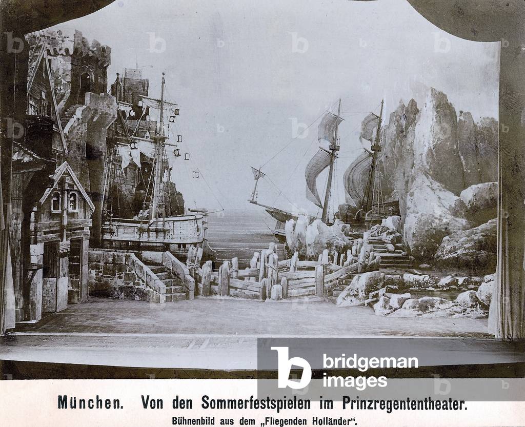 Stage set for the opera 'The Flying Dutchman by Richard Wagner, 1904 (photo)
