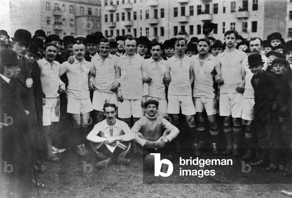 The football team Victoria, 1911 (b/w photo)