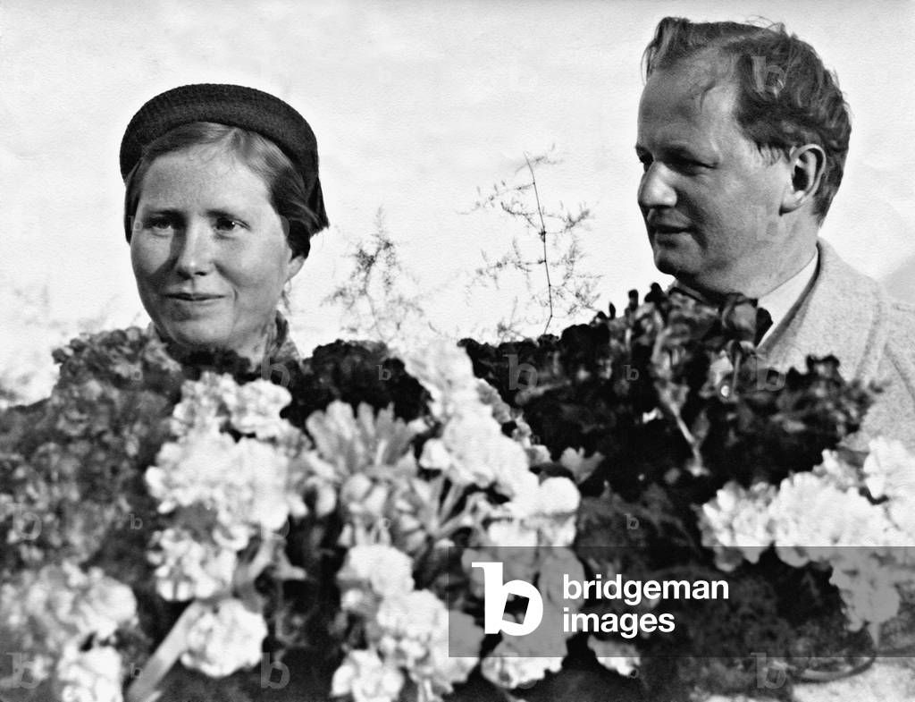 Wilhelm Kempff with his wife Helene, 1936 (b/w photo)