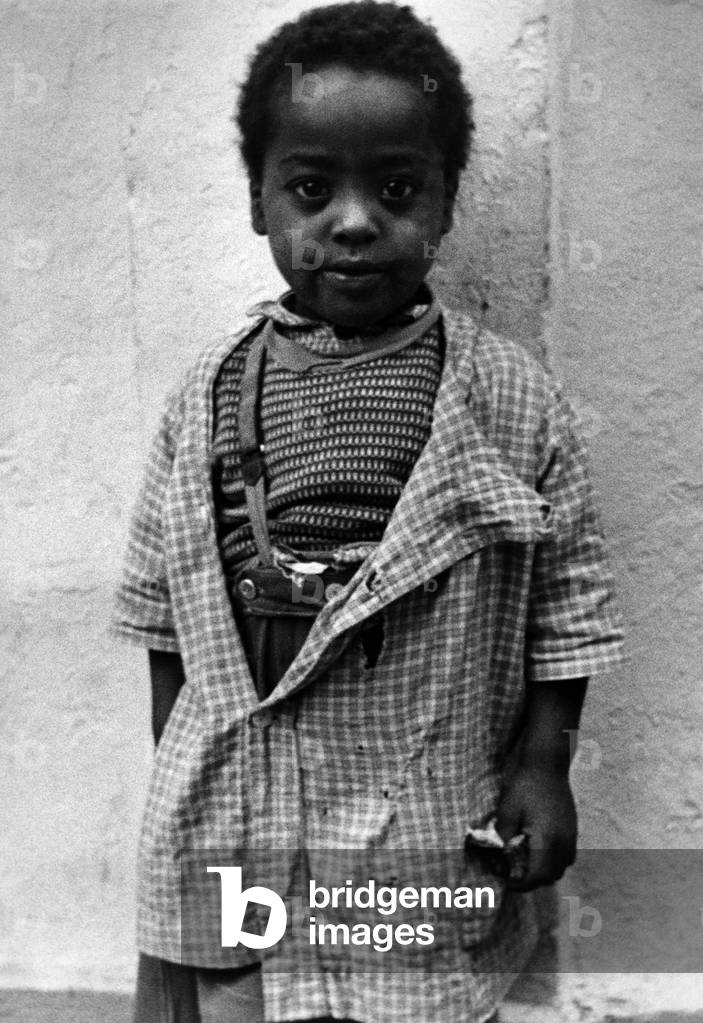 Boy in France (b/w photo)