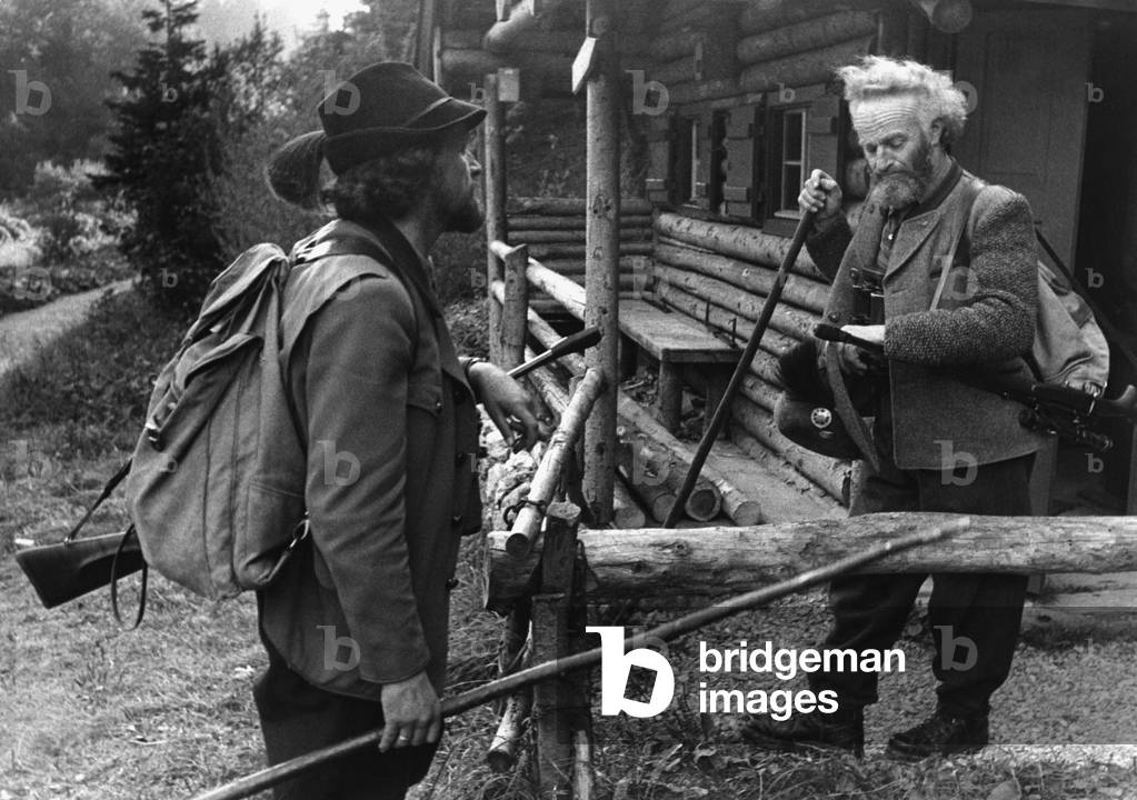 Hunter in Bavaria, 1959 (b/w photo)