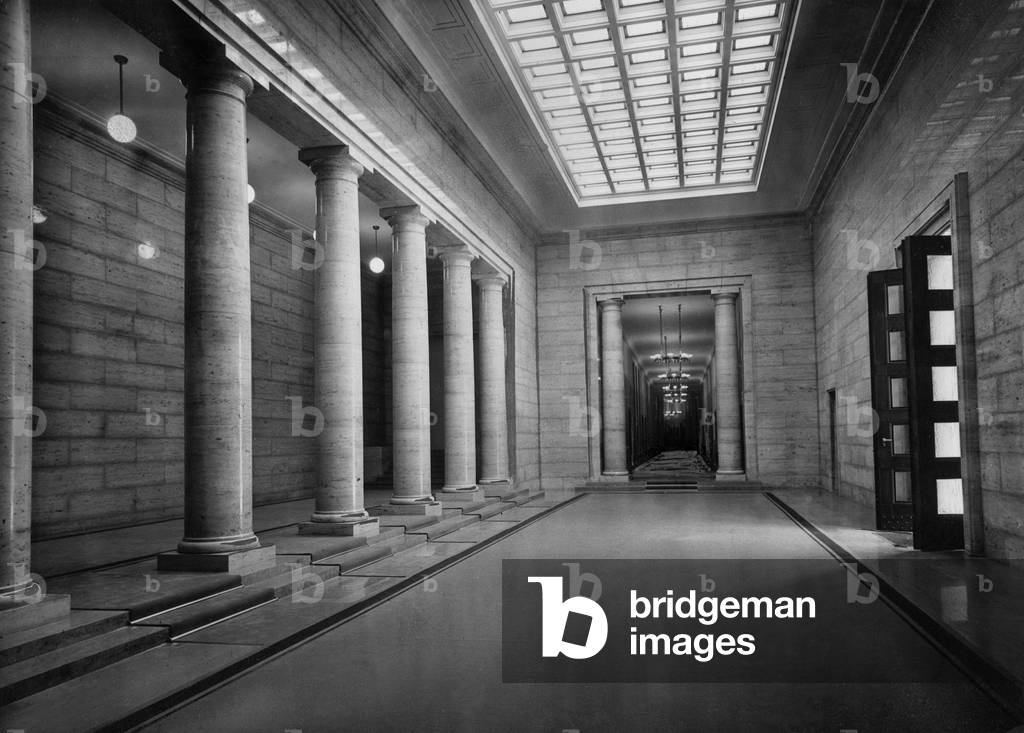 The interior of the Reich Chancellery, 1939 (b/w photo)