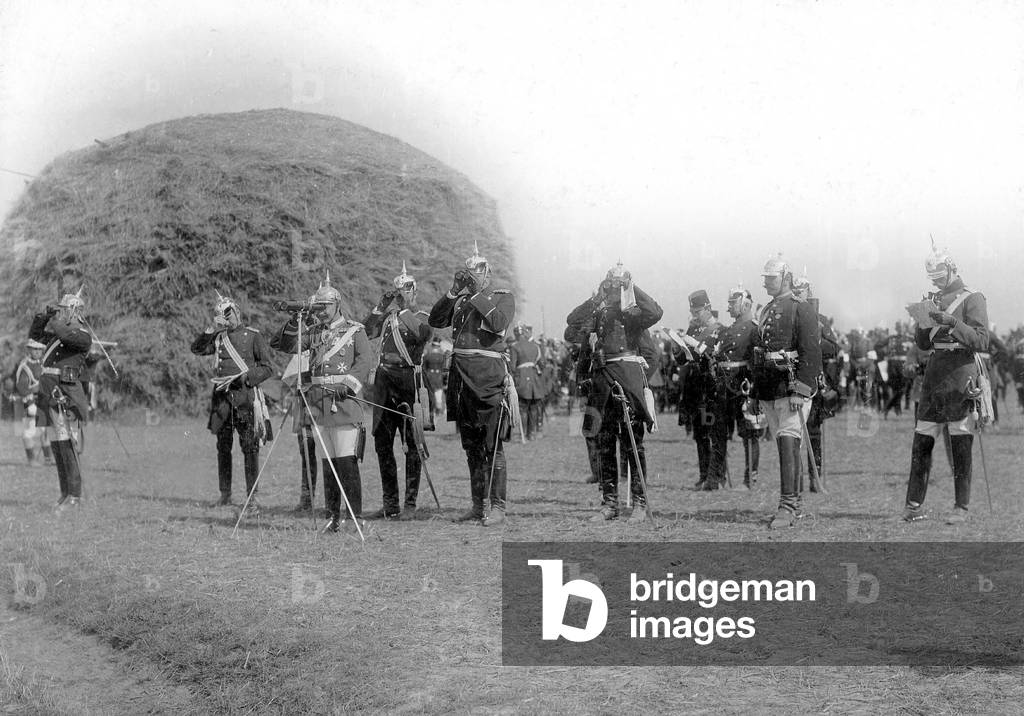 Imperial maneuvers near Stettin (b/w photo)
