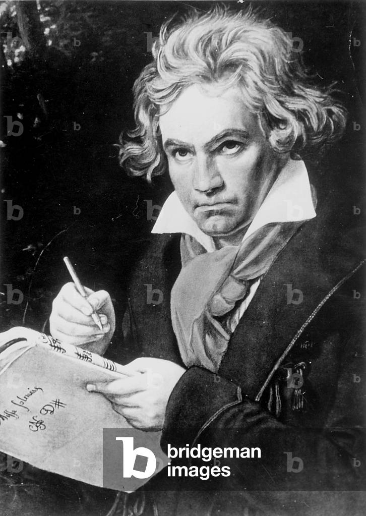 Ludwig van Beethoven (b/w photo)