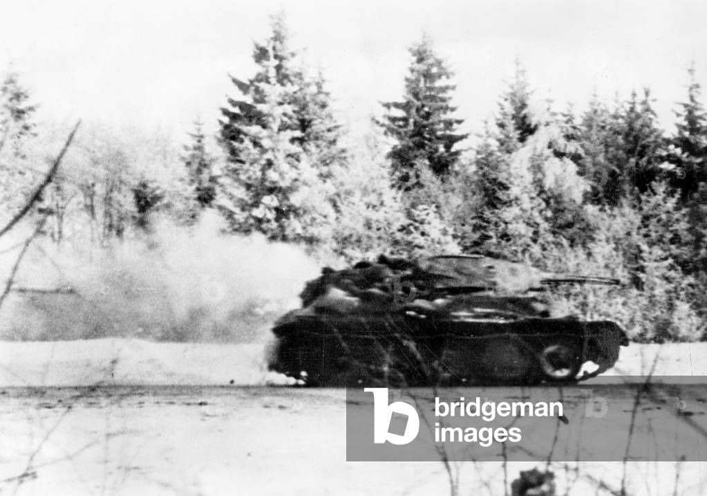 Russian T 34 on the Eastern front, 1941 (b/w photo)
